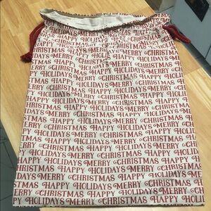 Merry Christmas happy holidays recycled canvas bag